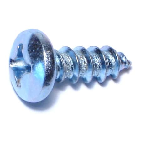 Midwest Fastener Sheet Metal Screw, #12 x 5/8 in, Zinc Plated Steel Pan Head Phillips Drive, 100 PK 03255